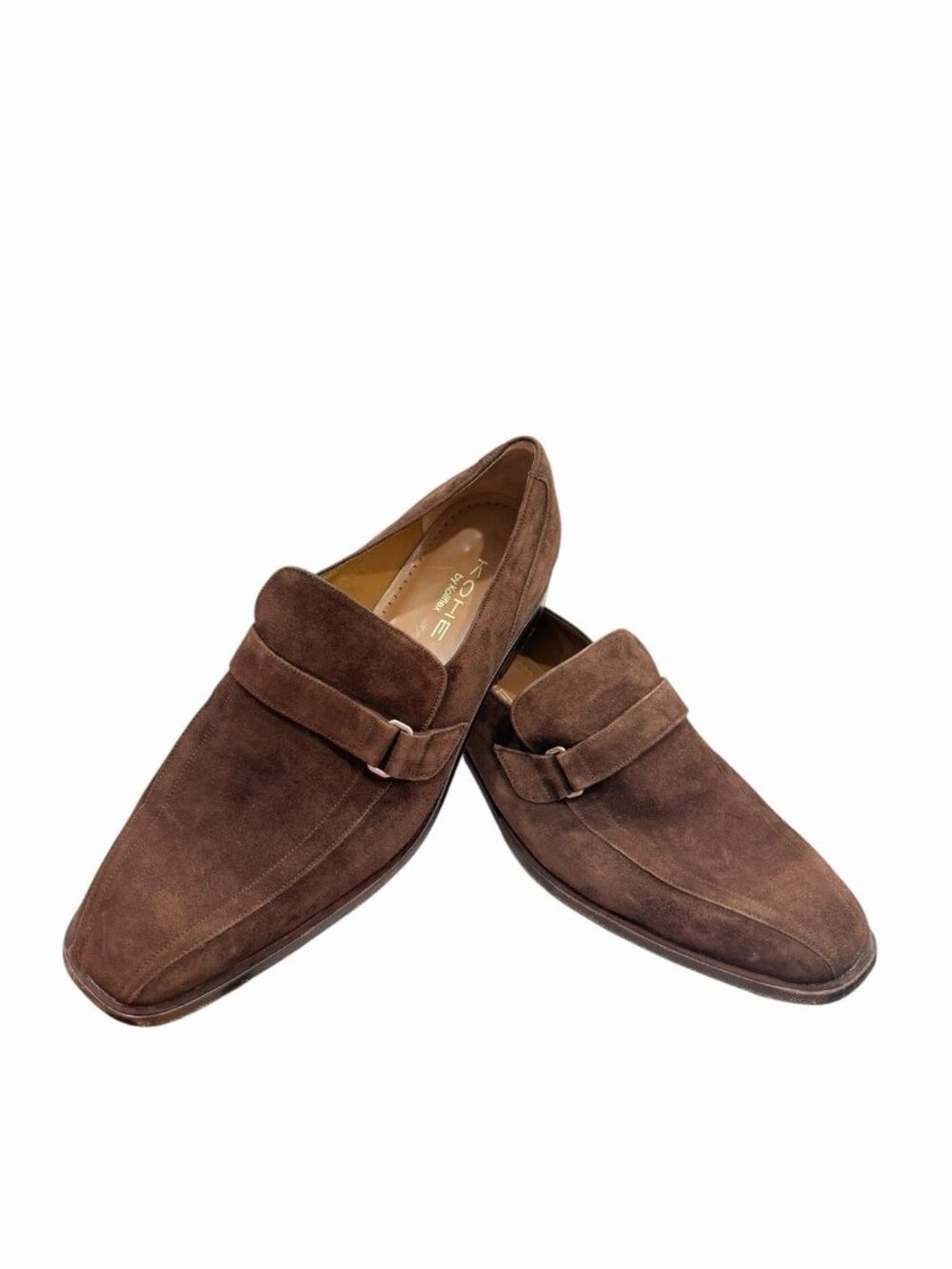 Men’s KOHE by Kollflex Brown Suede Comfort Loafers from Spain Sz 43.5 /10.5